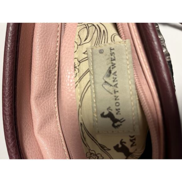 Montana West Designer Leather Studded Purse Native American‎ Chief Very Clean - Picture 5 of 9